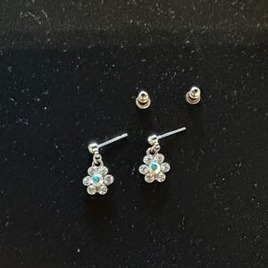 Silver Flower Earrings